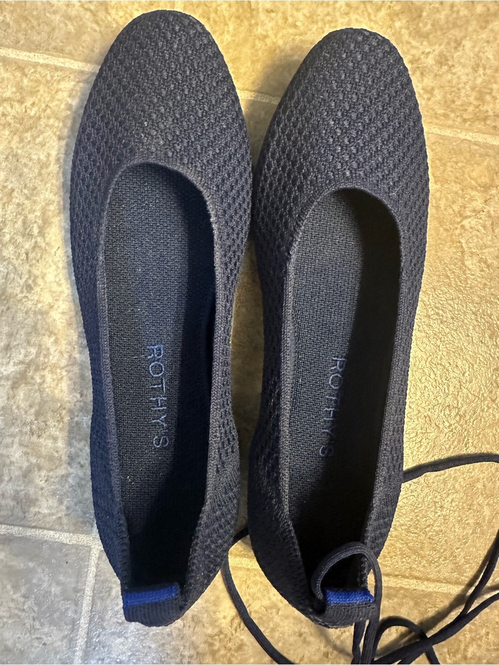 Rothy's Women's Navy Knit Ballet Flats Size 7 NWOT